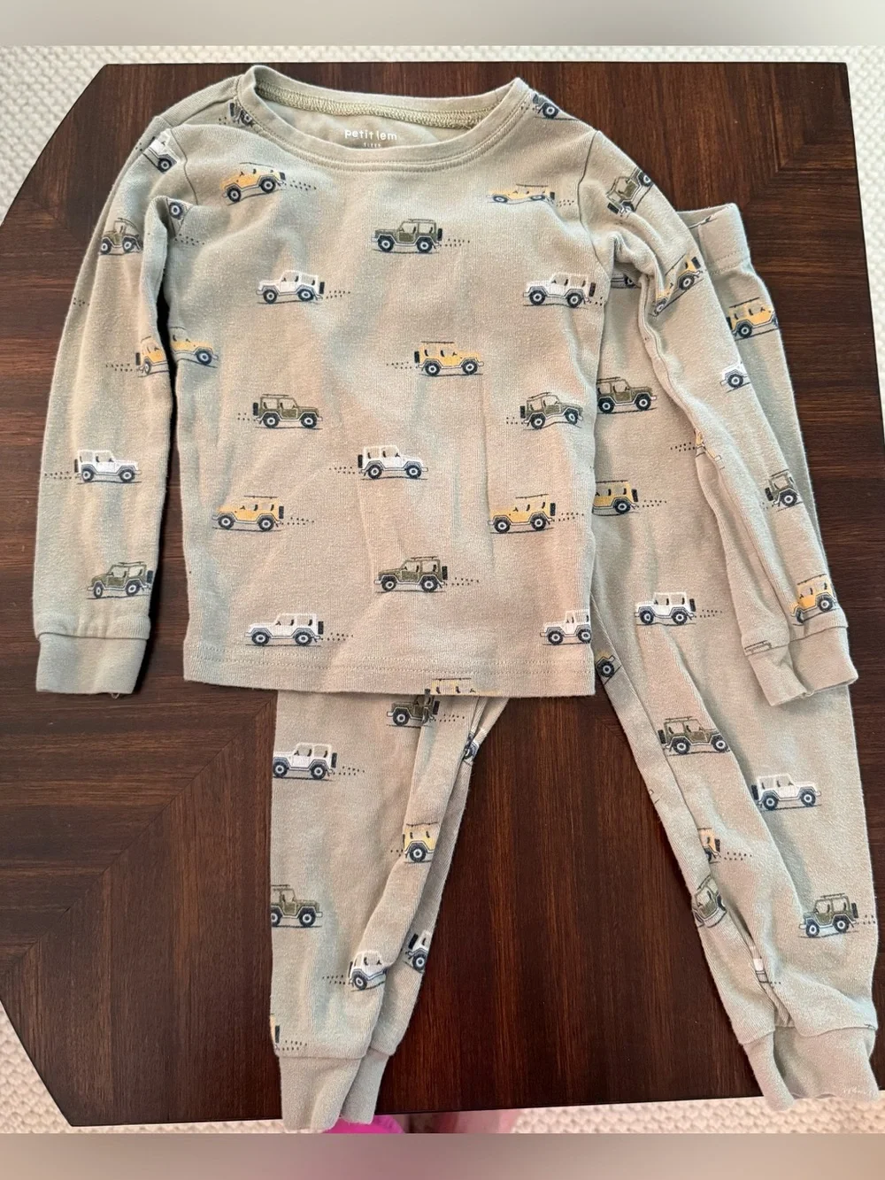 Jeep themed longsleeve and pant pajama set